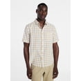 thumbnail image 1 of George Men's and Big Men's Slub Poplin Button Up Shirt with Short Sleeves, Sizes S-3XL, 1 of 5