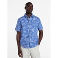 thumbnail image 1 of George Men's & Big Men's Modern Fit Poplin Button Up Shirt with Short Sleeves, Sizes XS-5XL, 1 of 5