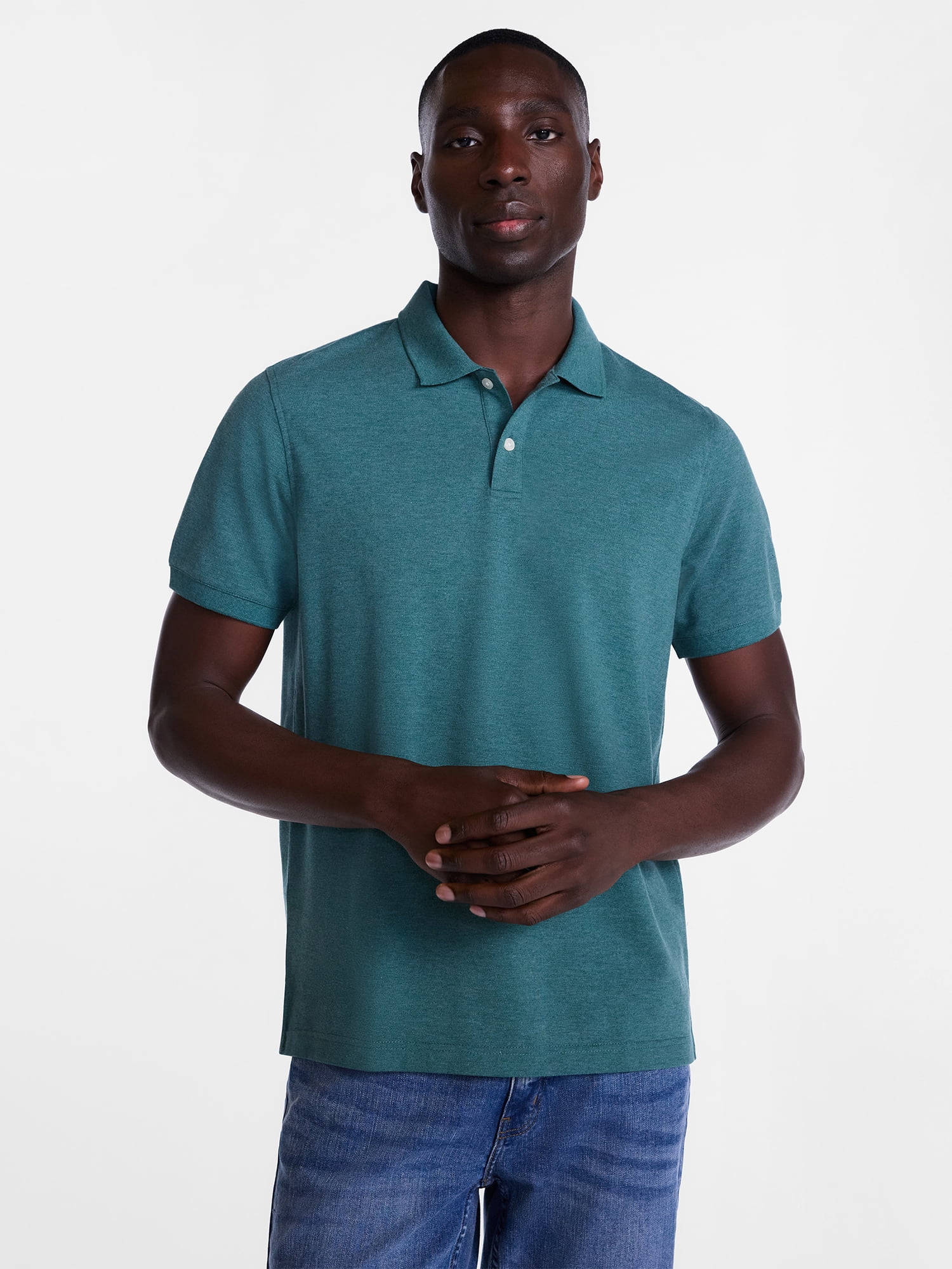 George Men's and Big & Tall Men's Pique Polo Shirt with Short Sleeves, Sizes XS-5XL, LT-3XLT
