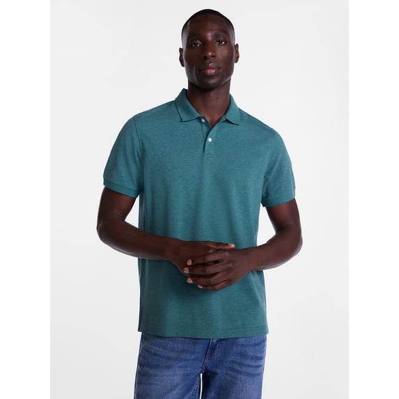 George Men's and Big & Tall Men's Pique Polo Shirt with Short Sleeves, Sizes XS-5XL, LT-3XLT