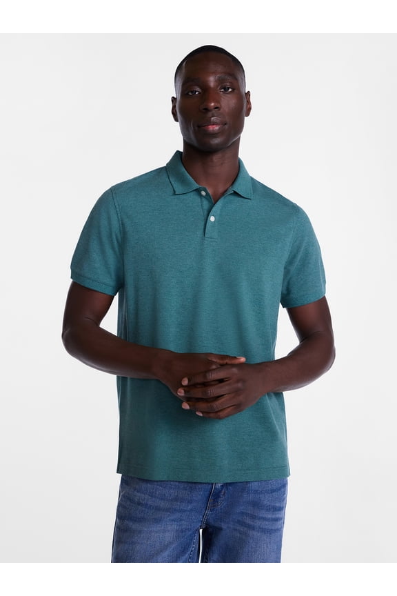 Men's and Big & Tall Men's Pique Polo Shirt with Short Sleeves, Sizes XS-5XL, LT-3XLT