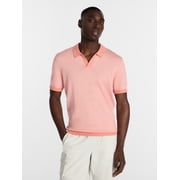 Men's Knit Johnny Collar Polo Shirt, Sizes S-5XL