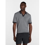 Men's Knit Johnny Collar Polo Shirt, Sizes S-5XL