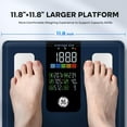 thumbnail image 1 of GE Smart Body Scale with Bluetooth - Tracks Body Fat, Muscle Mass, Weight, BMI, 11.8" Large Platform Weighing Machine Syncs to App, 500 lb Capacity, 1 of 7