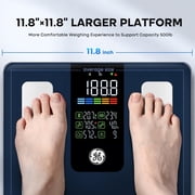 GE Smart Body Scale Bluetooth - Tracks Body Fat, Muscle Mass, Weight, BMI - 500 lb Capacity
