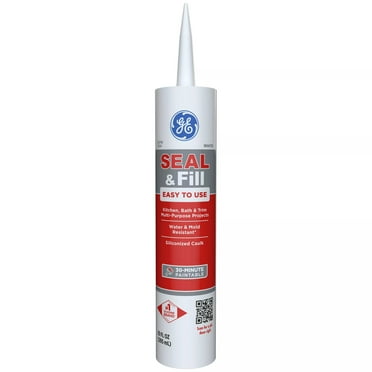 GE Seal And Fill Multipurpose Kitchen & Bath, Pack of 1, White 10 fl oz Cartridge