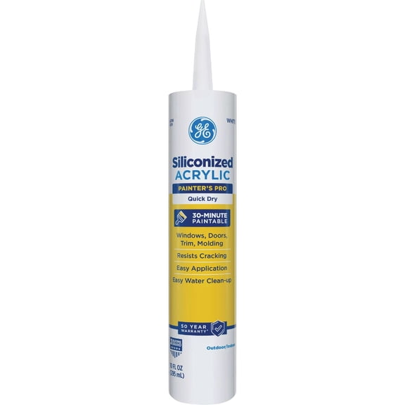 GE Sealants & Adhesives-2709186 Paint Projects Painter's Quick Dry - White , 10.1 Ounce