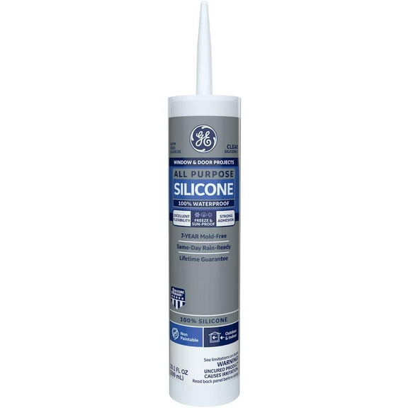 Momentive All Purpose Silicone Sealant - Clear - 10.1 oz