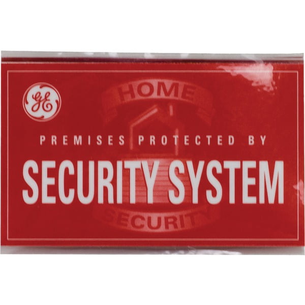 GE Security Decals, Security System Window Decals, 5 Pack, Home