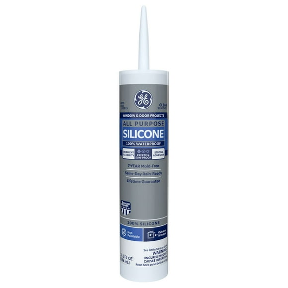 GE Silicone 1 All Purpose 100% Silicone Caulk, 10.1 Oz.