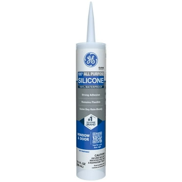 GE Silicone 1 All Purpose Sealant Window & Door, Pack of 1, Clear 10.1 fl oz Cartridge