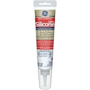 GE Silicone 2+ Kitchen & Bath Caulk, Clear, 2.8 oz., 1/4" Width