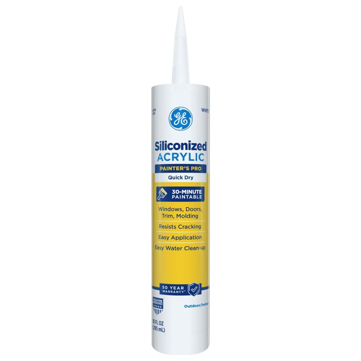 (2 pack) GE Siliconized Acrylic Painters Pro Sealant Quick Dry, Pack of