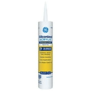 GE Siliconized Acrylic Painters Pro Sealant Quick Dry, Pack of 1, White 10 fl oz Cartridge