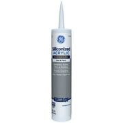 GE Siliconized Acrylic Painters Pro Sealant Seal & Paint, Pack of 1, Clear 10 fl oz Cartridge