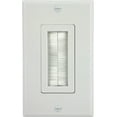 GE Single Brush Wall Plate, PassThrough Cables Insert, White, 87697