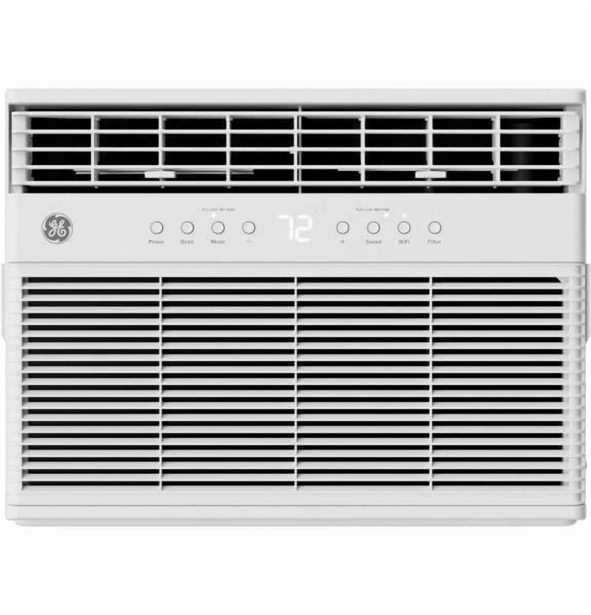 GE ENERGY STAR 11,000 BTU Smart Heat/Cool with Heat Pump Electronic Window Air Conditioner for Large Rooms up to 550 sq. ft.
