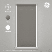 GE Smart Shade, Motorized Window Blind with Matter & Remote Control, White Hardware, Blackout Grey Fabric, Quiet Operati