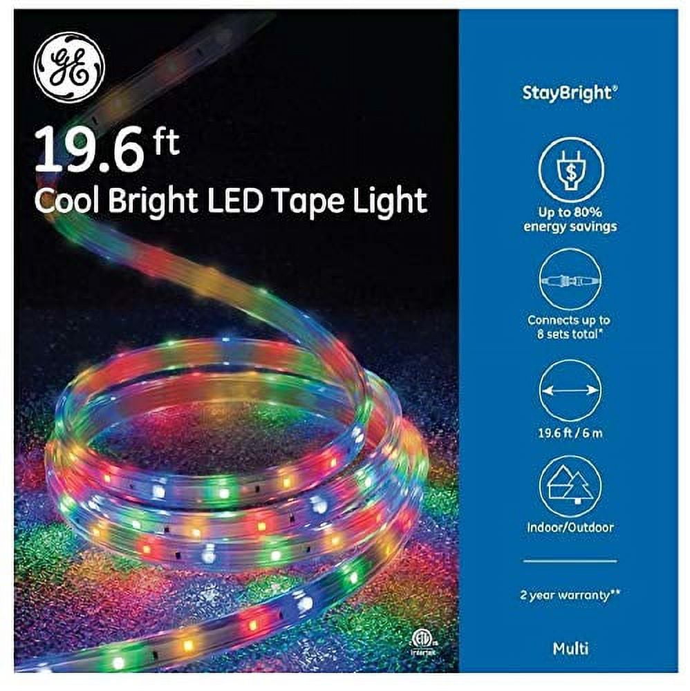 GE StayBright 240Count 19.6ft Constant Multicolor Integrated Led Plug