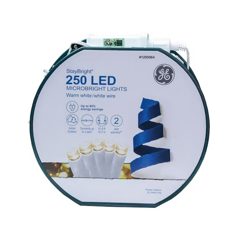 GE StayBright 250-Count 51.8-ft Multicolor LED Plug-In Christmas String Lights GE StayBright 250-Count 51.8-ft Multicolor LED Plug-In Christmas String Lights