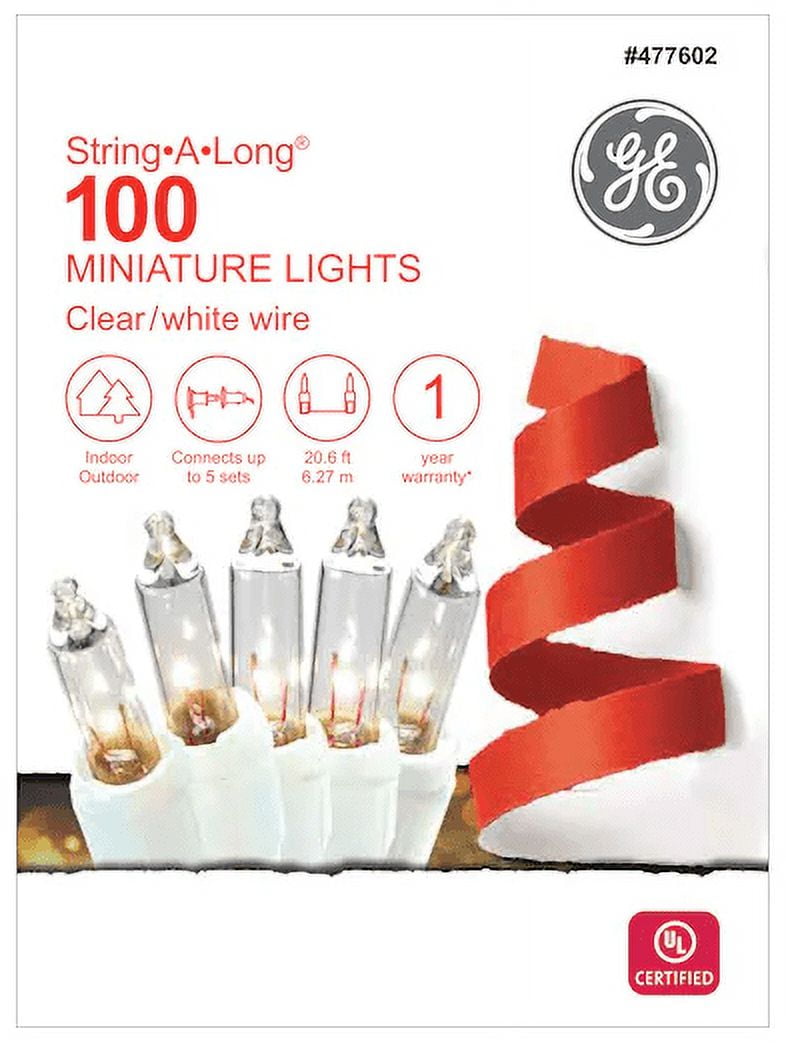 GE String-A-Long 25-Count 16-ft Clear White Incandescent Plug-In Christmas String Lights GE String-A-Long 25-Count 16-ft Clear White Incandescent Plug-In Christmas String Lights