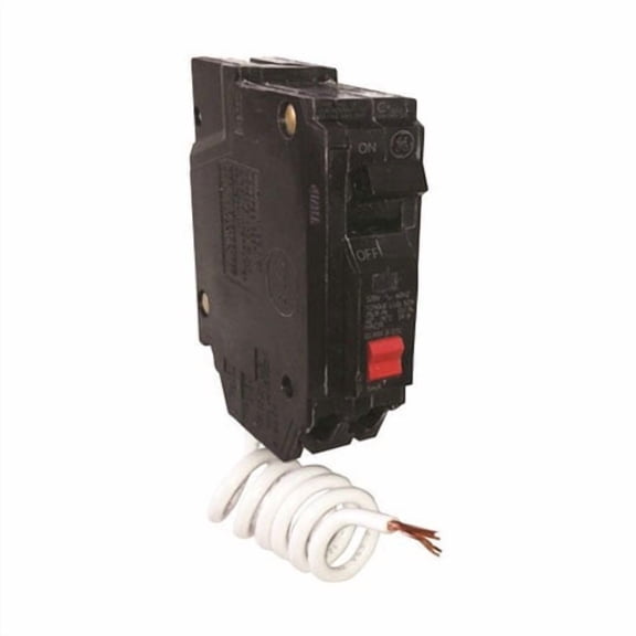 GE THQL1120GFT Plug-in Mount Type THQL Feeder Self-Test Ground Fault Circuit Breaker 1-Pole 20 Amp 120 Volt AC, Color