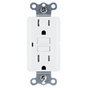 GE Tamper-Resistant GFCI Outlet, 15Amp Self-Testing, White, 32075