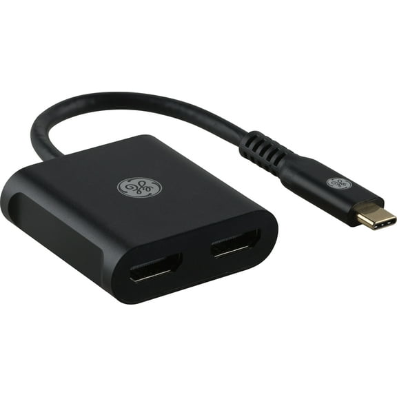 GE USB-C To Dual HDMI Adapter, Black, 81661