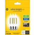 thumbnail image 1 of GE Ultra Bright LED Decorative Light Bulbs, Soft White, 75 Watt Eqv, Medium Base, 3pk, 1 of 11