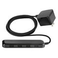 thumbnail image 1 of GE Ultra Pro 4 Port USB Extension Strip, 6 Ft Braided Cord, Slim Charger, Charging Station, 24W Total Power, For iPhone 12/11/Pro/Max/Xs/XR/X, iPad, Samsung Galaxy S21/S10/S9, Black, 54734,, 1 of 3