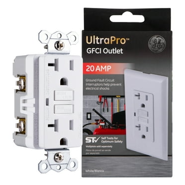 GE UltraPro 20A GFCI Outlet, White – 32077