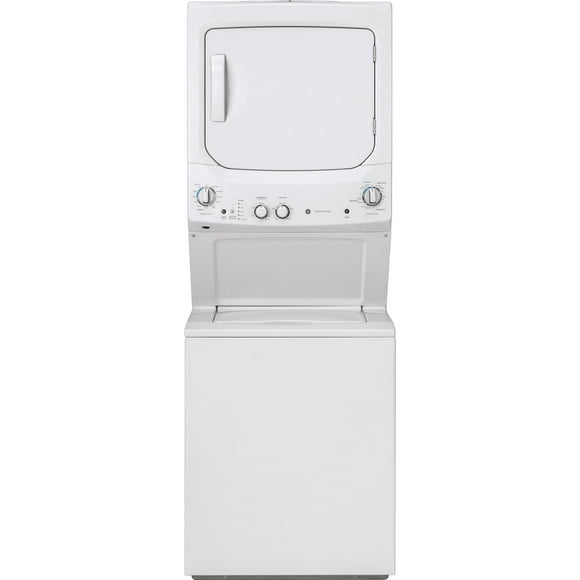 GE Unitized Spacemaker 3.8 DOE cu. ft. Stainless Steel Washer and 5.9 cu. ft. Gas Dryer