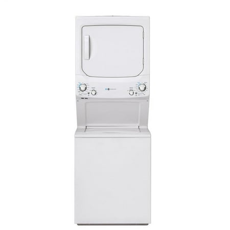 GE Unitized Spacemaker(R) ENERGY STAR(R) 3.9 cu. ft. Capacity Washer with Stainless Steel Basket and 5.9 Electric Dryer - GUD27EESNWW