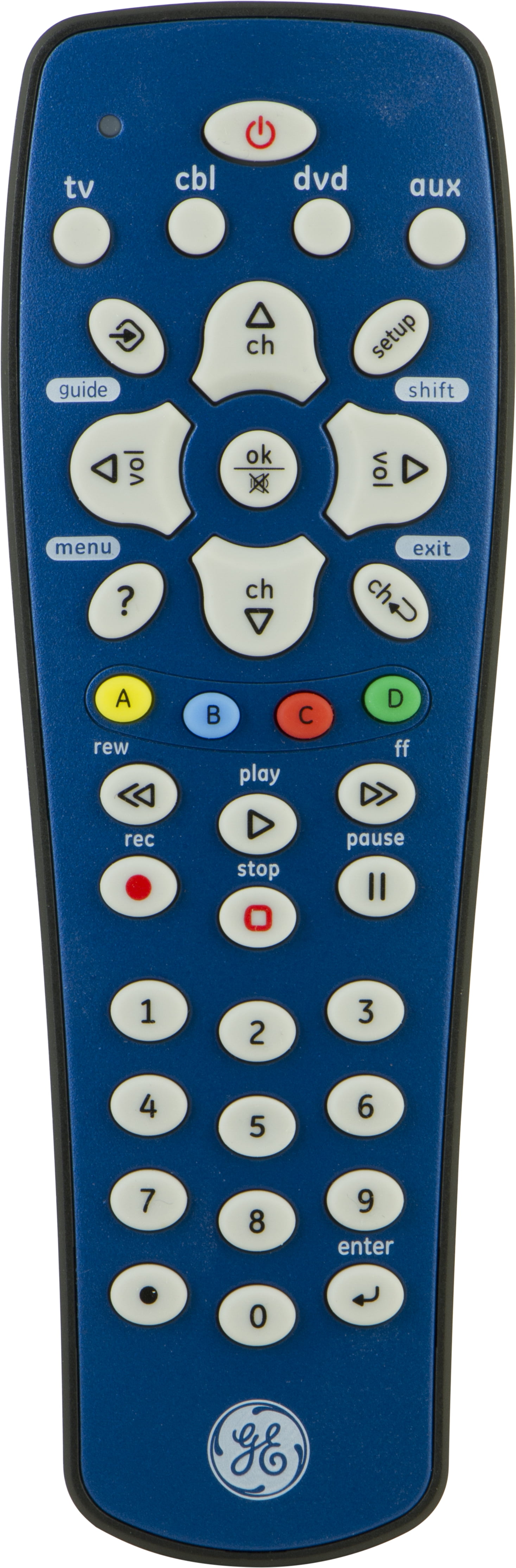 GE Universal Remote, 4-Device, Blue, 12403