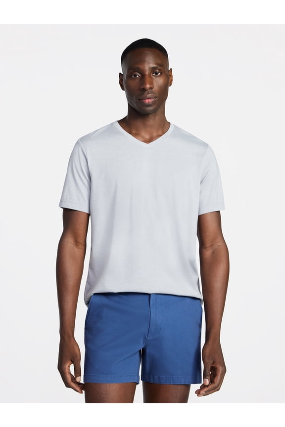 Men's and Big Men's V Neck Tee with Short Sleeves, Sizes S-3XL