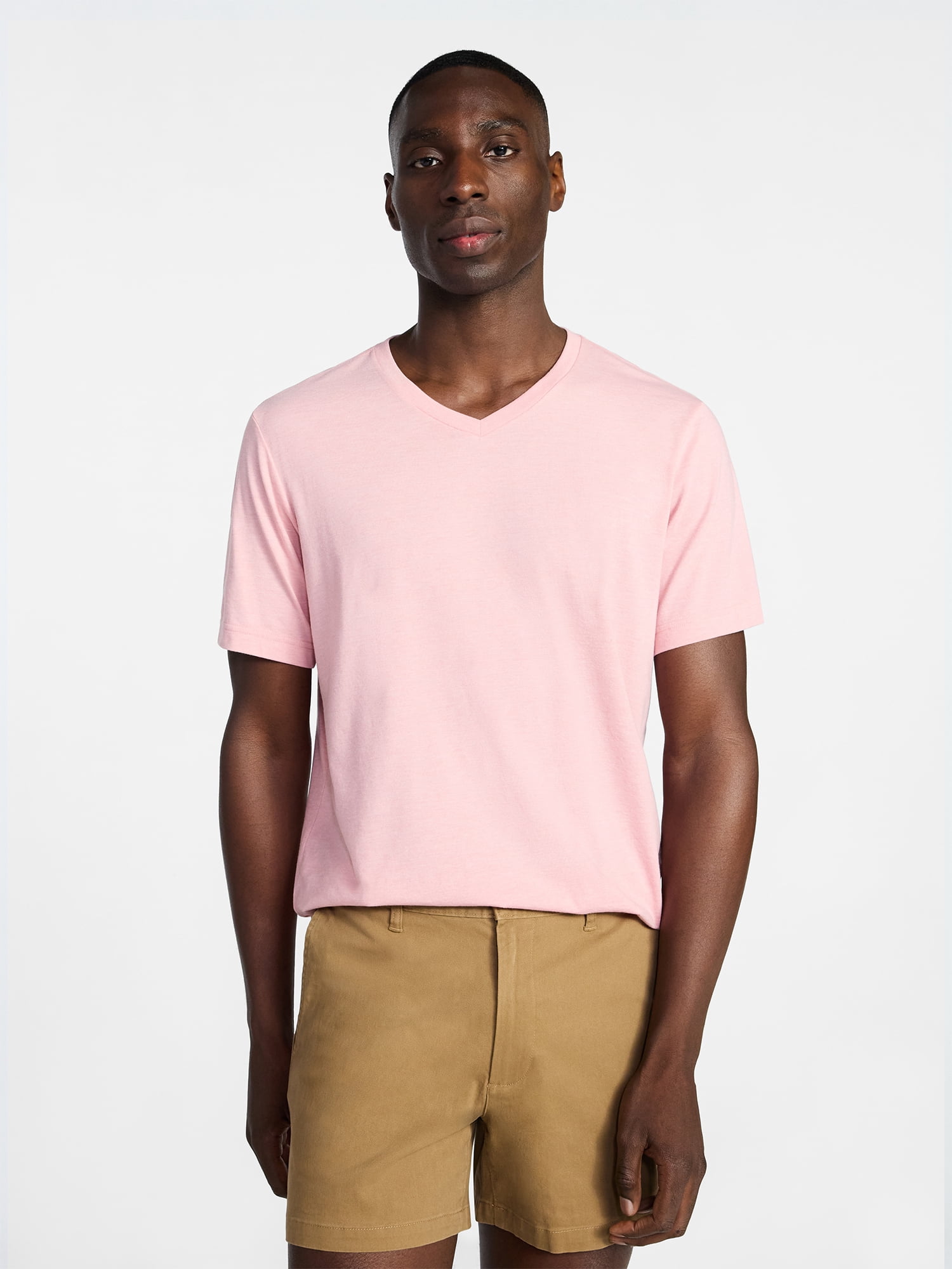 George Men's & Big Men's Relaxed Fit Short Sleeve V-Neck Tee, Sizes S-3XL