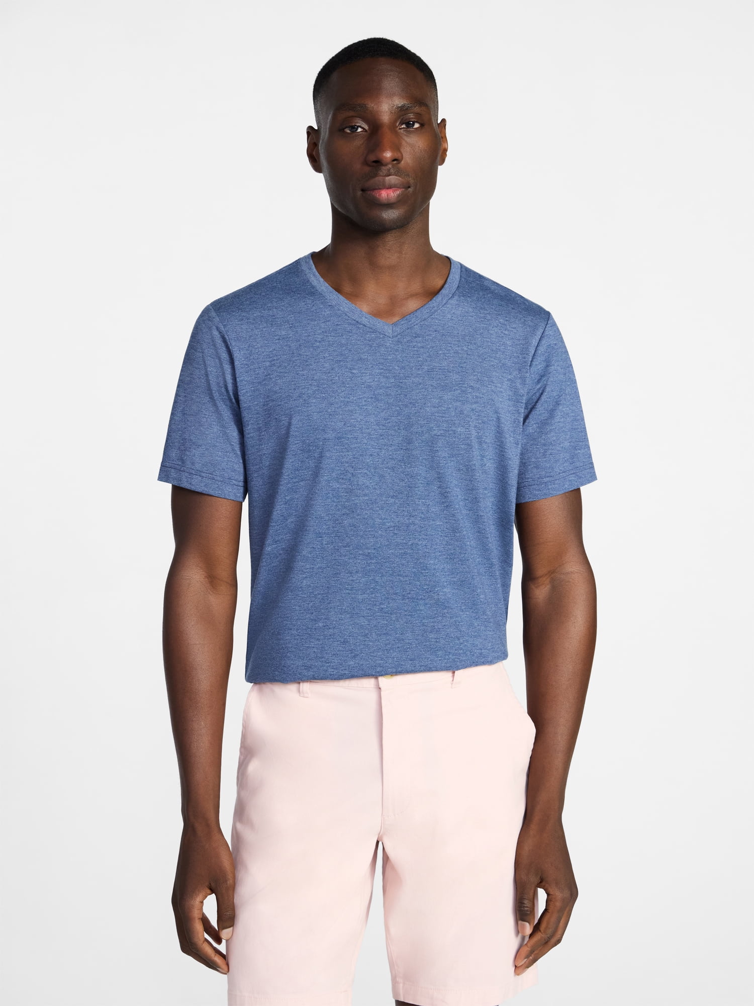 George Men's & Big Men's Relaxed Fit Short Sleeve V-Neck Tee, Sizes S-3XL
