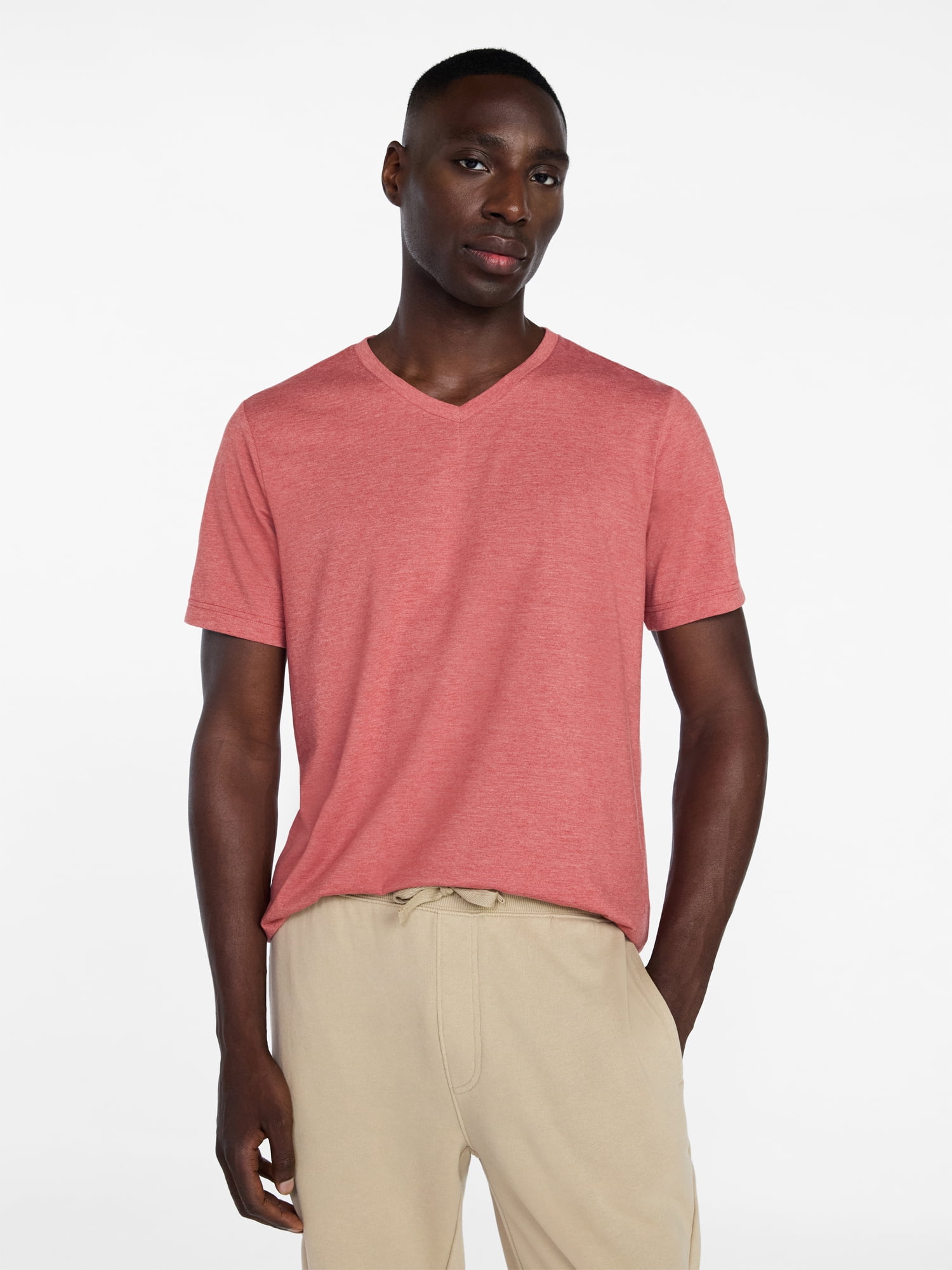 George Men's & Big Men's Relaxed Fit Short Sleeve V-Neck Tee, Sizes S-3XL
