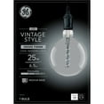 thumbnail image 1 of GE Vintage Style LED Light Bulb, 25 Watt, Smoke, G63 Globe Bulb, Medium Base, 1 of 6
