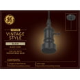 thumbnail image 1 of GE Vintage Style Matte Black Pendant Fixture, Black Cord, For Use with Medium Base Light Bulbs (1 Pack), 1 of 3