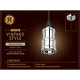 thumbnail image 1 of GE Vintage Style Satin Nickel Pendant Fixture, 60-inches, 1 of 4