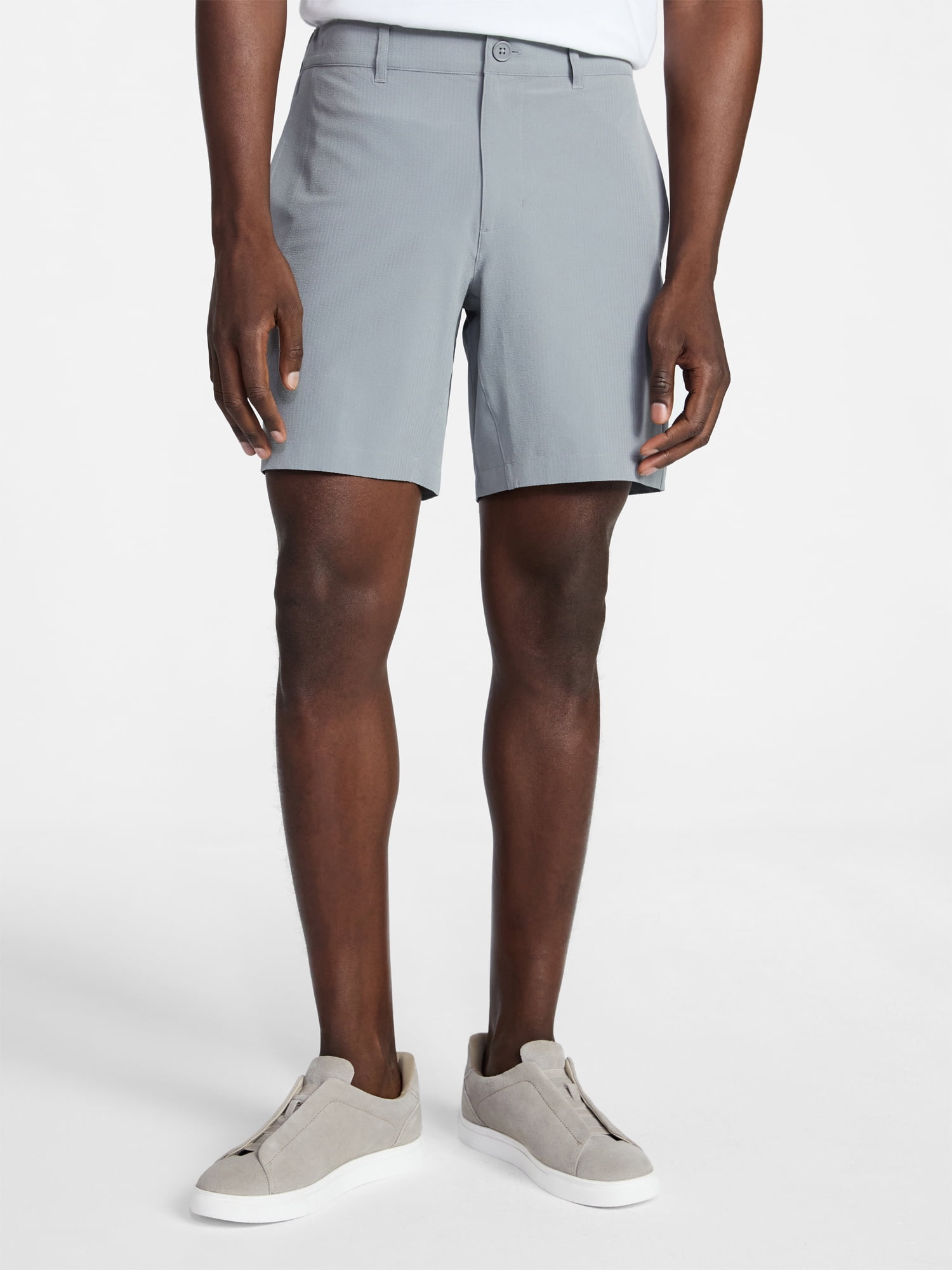 George Men's and Big Men's Seersucker Shorts, 8" Inseam, Sizes S-3XL