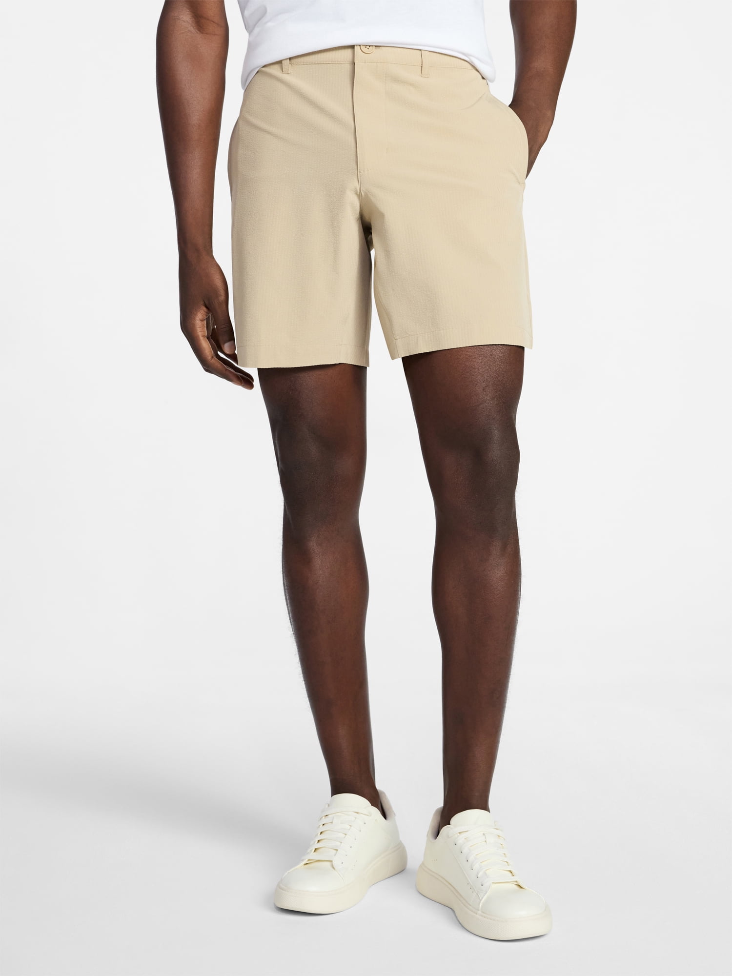 George Men's and Big Men's Seersucker Shorts, 8" Inseam, Sizes S-3XL