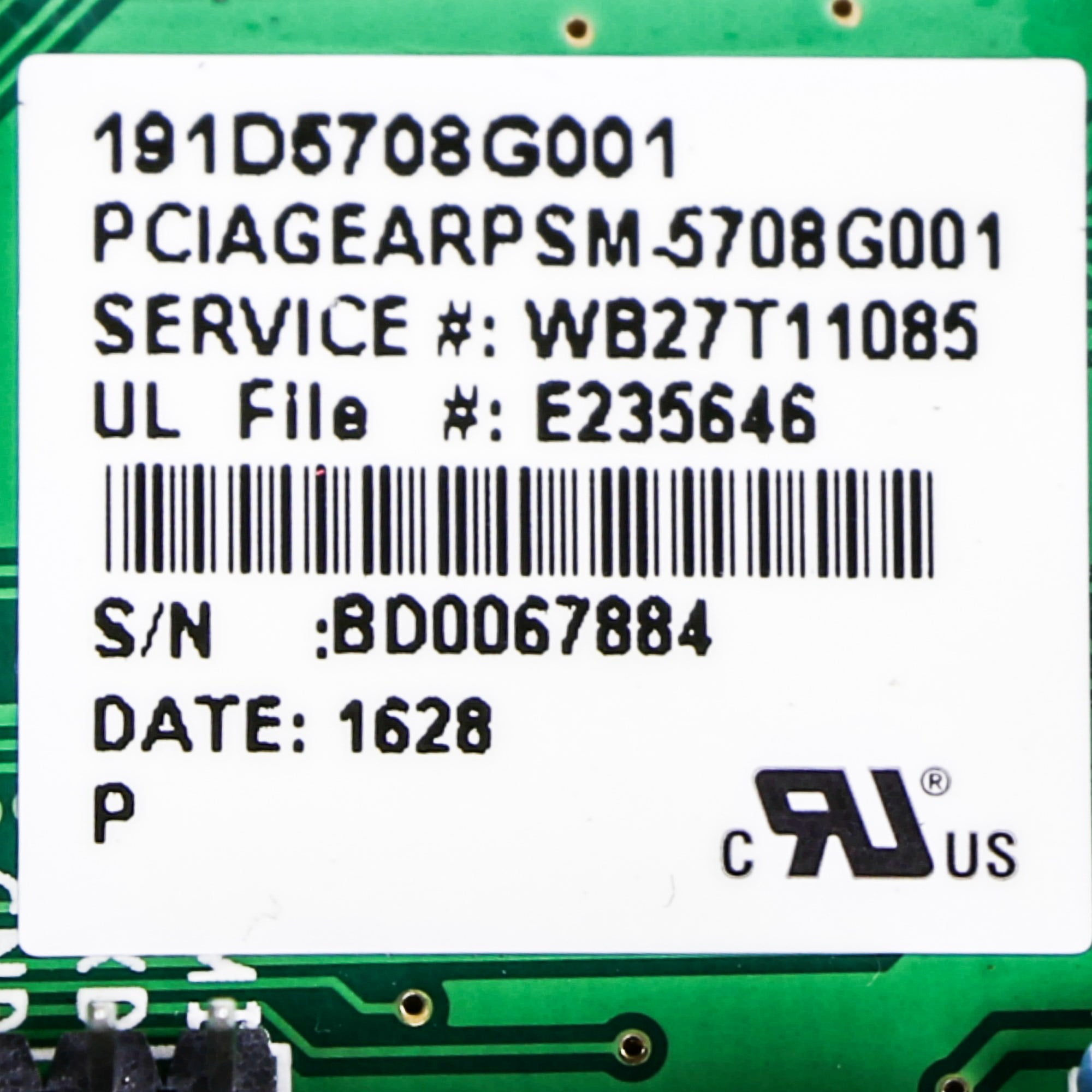GE WB27T11085 Frame Board Assembly - OEM Part