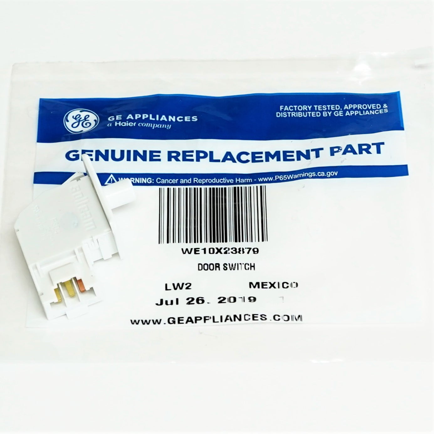 GE WE10X23879 Dryer Door Switch