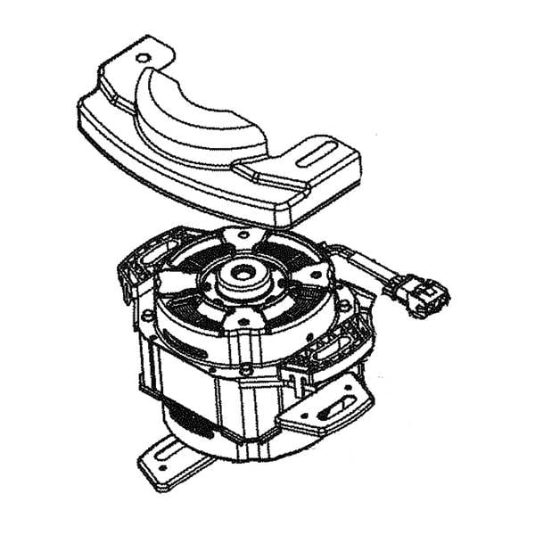 GE WH49X25734 KIT MOTOR AND SHIELD TUB - OEM PART