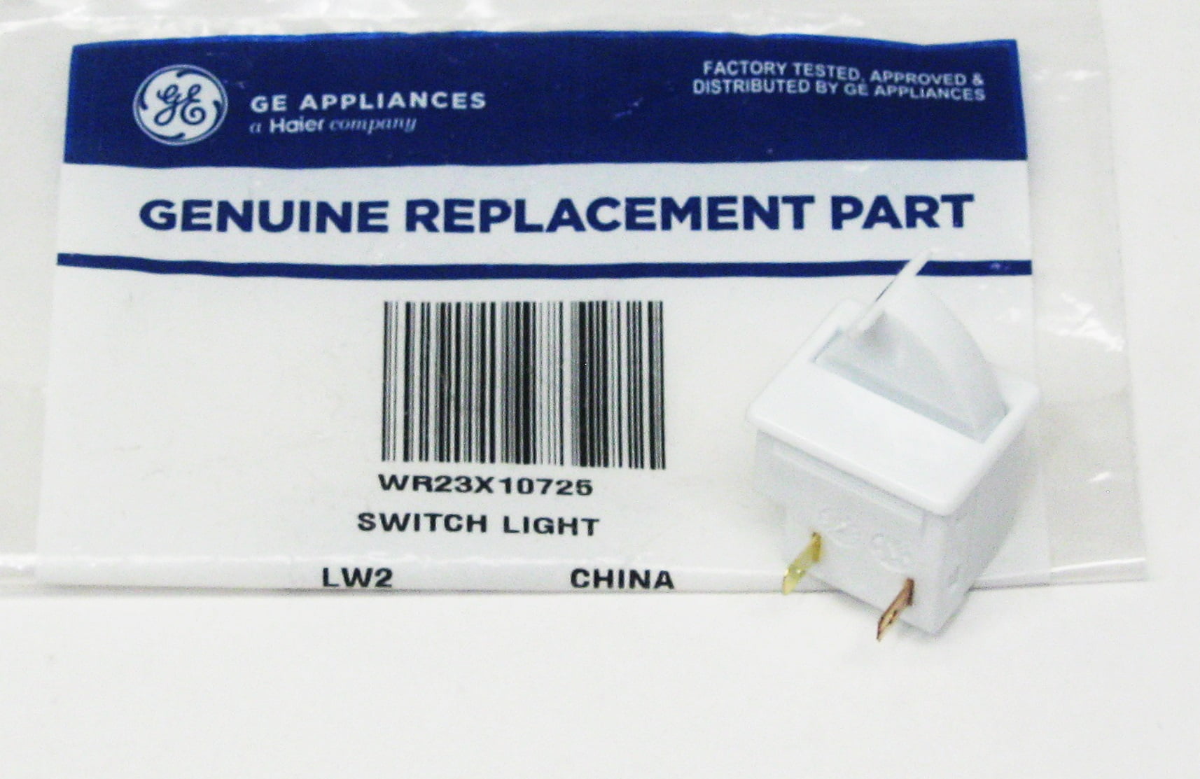 Genuine GE Refrigerator Light Switch WR23X10725 - Compatible With Multiple Models