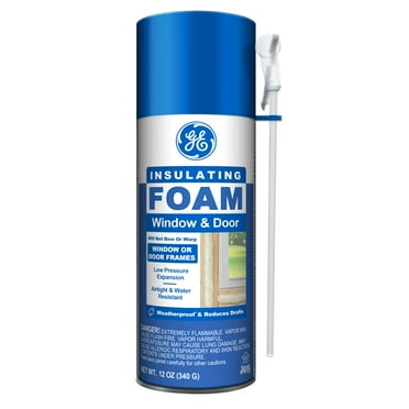 GE Window & Door Insulating Foam, Pack of 1, Yellow 12 oz Can