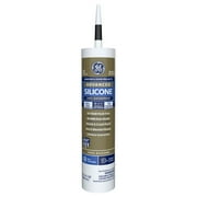 GE Silicone II Window & Door Sealant, Black, 10.1 oz Tube