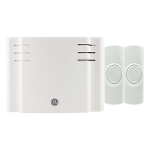 GE Wireless Doorbell Kit, Battery-Operated, 8 Melodies, White
